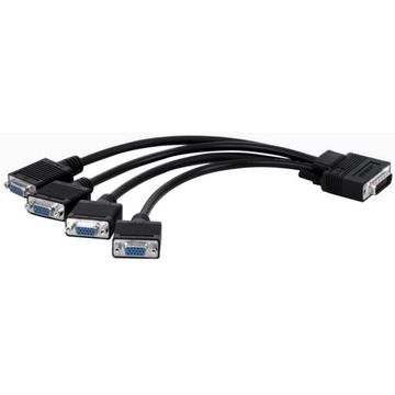 Кабель Matrox Кабель интерфейсный Matrox (CAB-L60-4XAF) Quad analog upgrade cable (Кабель для апгрейда 3-х портовой карты в 4-х портовую)