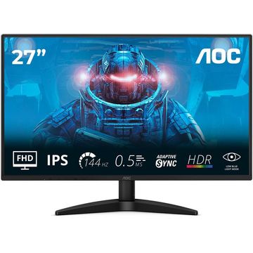 Монитор 27" AOC 27B36X Black  IPS, 1920x1080, 144Hz, 4ms, 300сd/m, 1000:1 | DP(1.4) , HDMI(1.4) | ExPSU, Vesa 100, Black