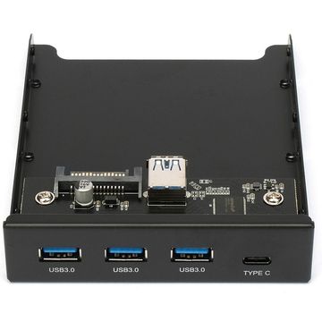 Адаптер Gembird Планка USB 3.0 на переднюю панель в отсек 3.5" 3xUSB-A 3.0 + 1xType-C