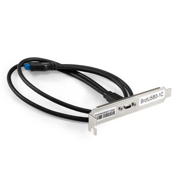 Планка портов в корпус Type-C ExeGate BrctUSB3-1C (USB 3.2 Gen1 20pin (IDC 20pin F) --> USB 3.2 Gen1 Type-Cf, кабель 30см)