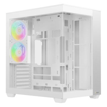 Корпус для ПК Ocypus  Delta C74 WH ARGB ATX / win / white / 2 ARGB fans / no PSU /Tempered Glass