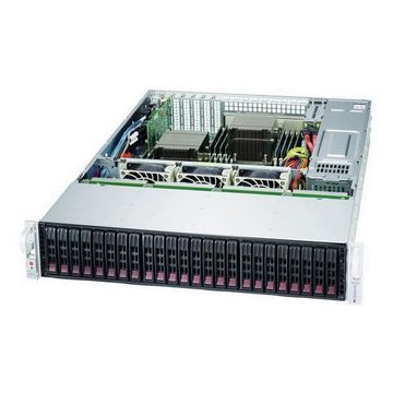 Корпус SuperMicro CSE-216BE2C-R920LPB 2U, 24x 2,5" HS SAS/SATA (Dual SAS3 Expander - SFF 8643), 2x920W (80PLUS platinum).