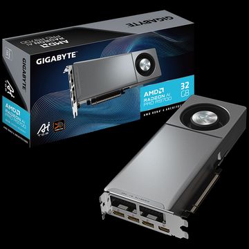 Видеокарта Gigabyte AI PRO R9700 AI TOP 32GB GDDR6 256bit 3xDP HDMI BLOWER RTL