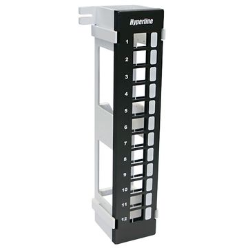 Панель Hyperline PPWBL-12 Модульная настенная патч-панель на 12 портов, для модулей Keystone Jack, с подставкой