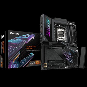 Материнская плата Gigabyte X870E AORUS PRO X3D X870E, AM5, 4*DDR5, 3*PCIEx16, 4*M.2, 2*TypeC, 5*USB3.2Gen2, 7*USB3.2Gen1, 4*USB2.0, 4*SATA3.0, 5G, 2*Type-C(DP), HDMI, ATX, RTL