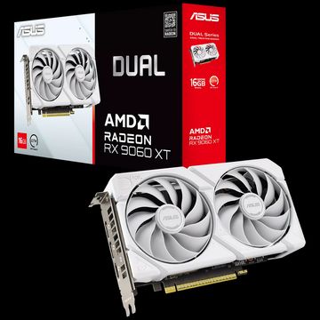 Видеокарта ASUS RX9060XT DUAL WHITE 16GB GDDR6 128bit 2xDP HDMI 2FAN RTL (DUAL-RX9060XT-16G-WHITE)